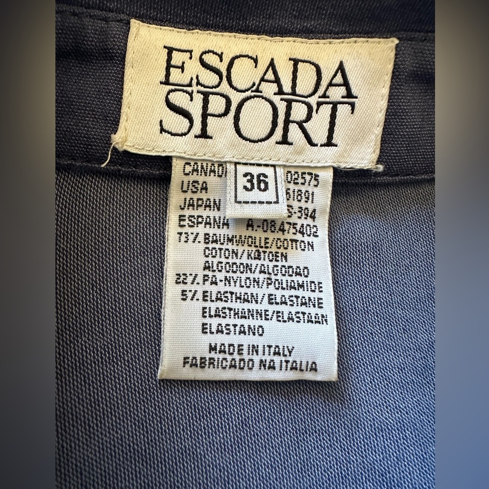 Escada Ruched Button-Up Shirt in blue - Picture 6 of 8